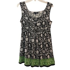 MAX EDITION high waist top.Sleeveless square neck,black/white, pleated, sz Large